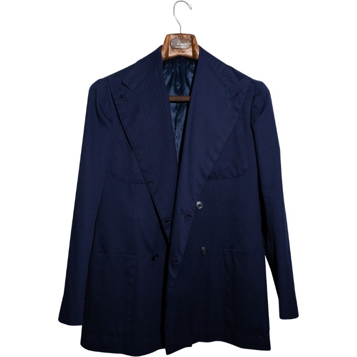[SCIAMAT] DOUBLE BREASTED JACKET (NAVY)