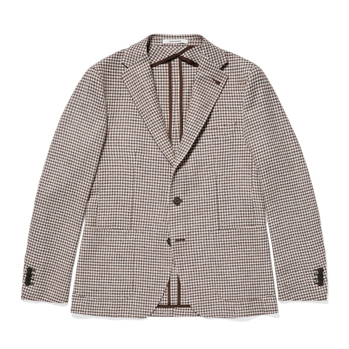 [TAGLIATORE] HOUND TOOTH CHECK  JACKET (BROWN)